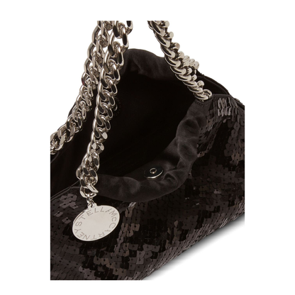 Falabella Mini Drawstring Bag Pixel Snake Sequins Embroidery