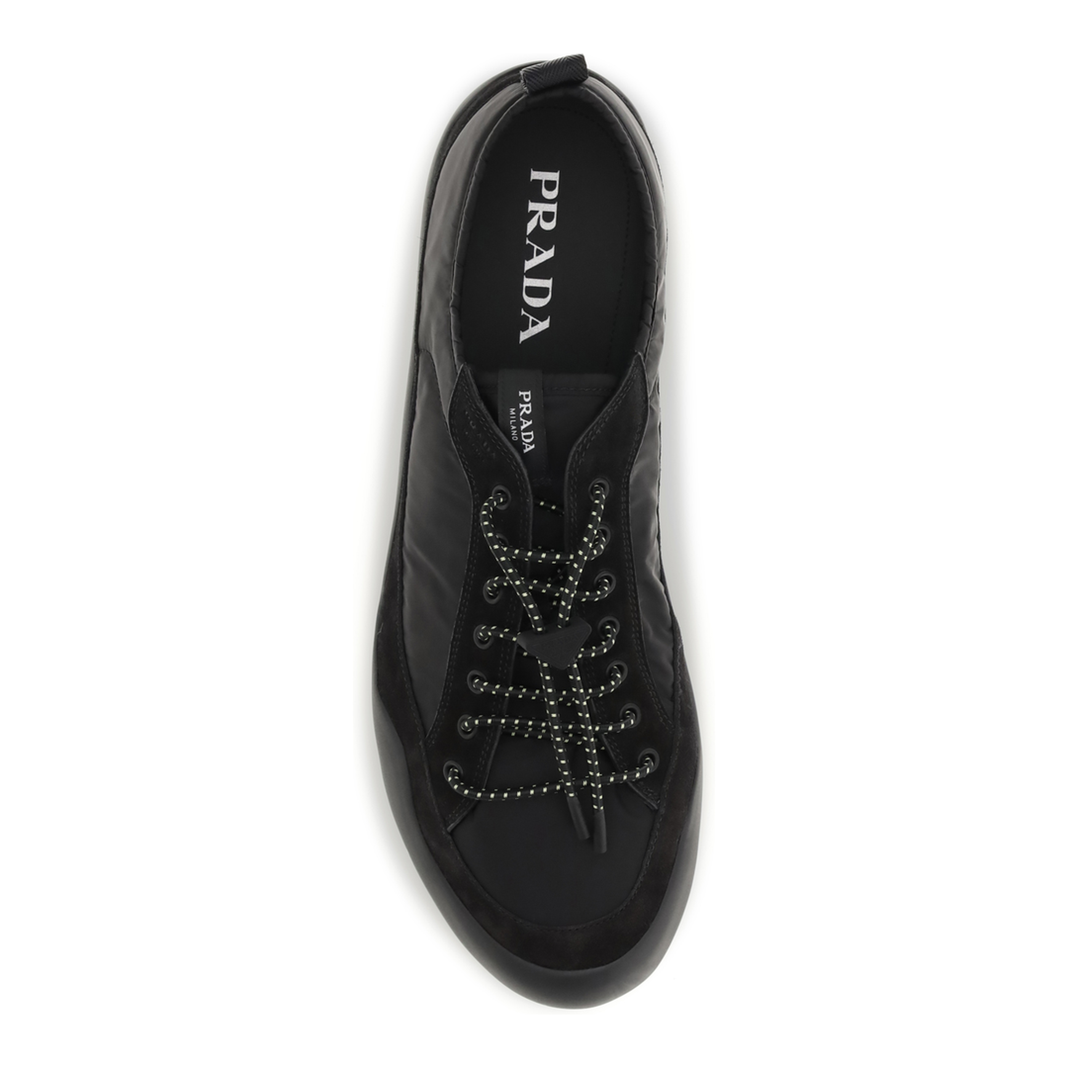 MAYFEYR - Prada - Leather And Fabric Sneakers - 2EE469FG000D7CF0002