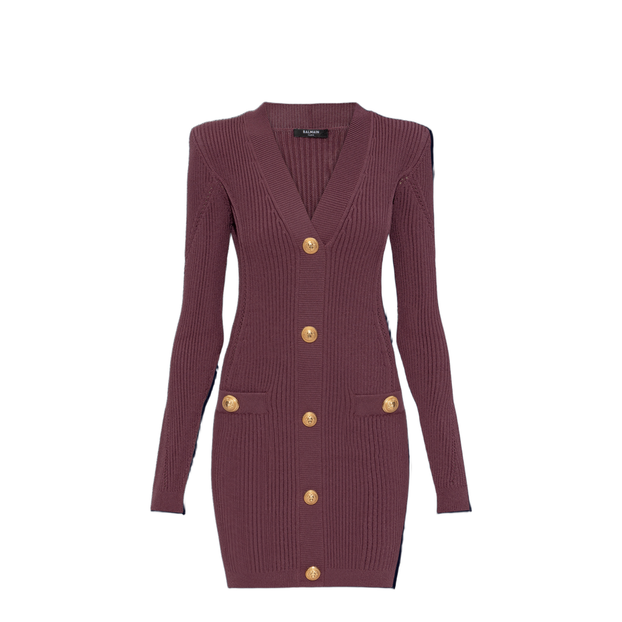 V-necked short dress red