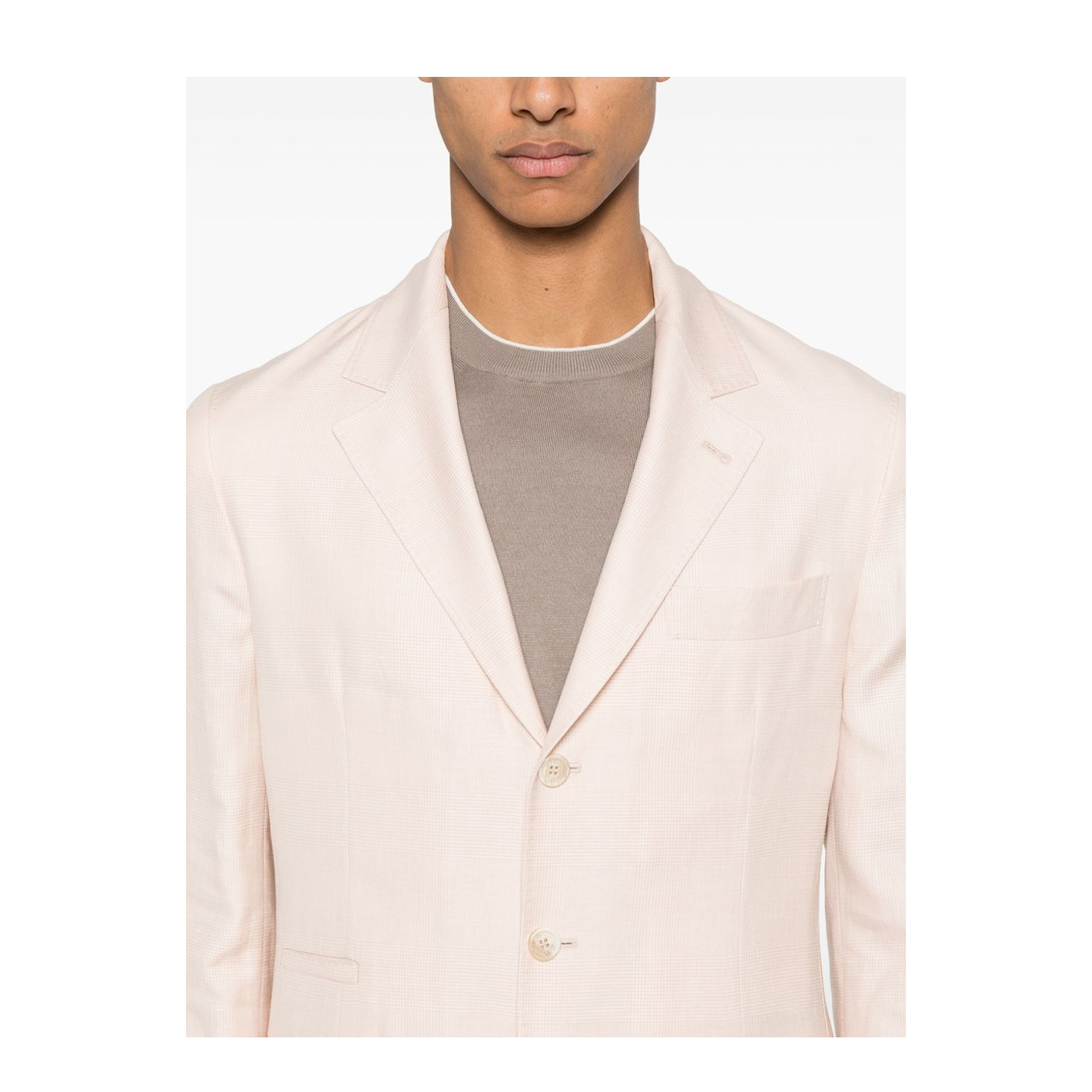 Wool Blend Single-Breasted Jacket