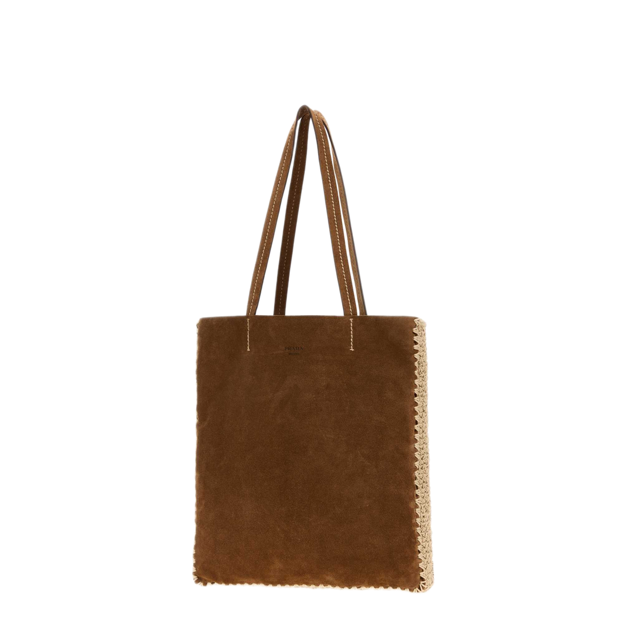 MAYFEYR - Prada - Brown Suede Large Shopping Bag - 1BG6582FP1F0324