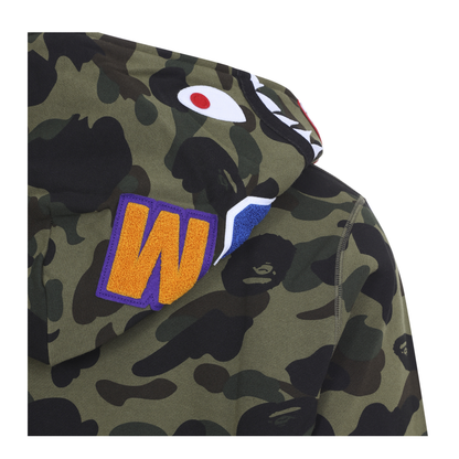 MAYFEYR - A Bathing Ape - 1St Camo Shark Full Zip Hoodie - 001ZPM801012MGREEN