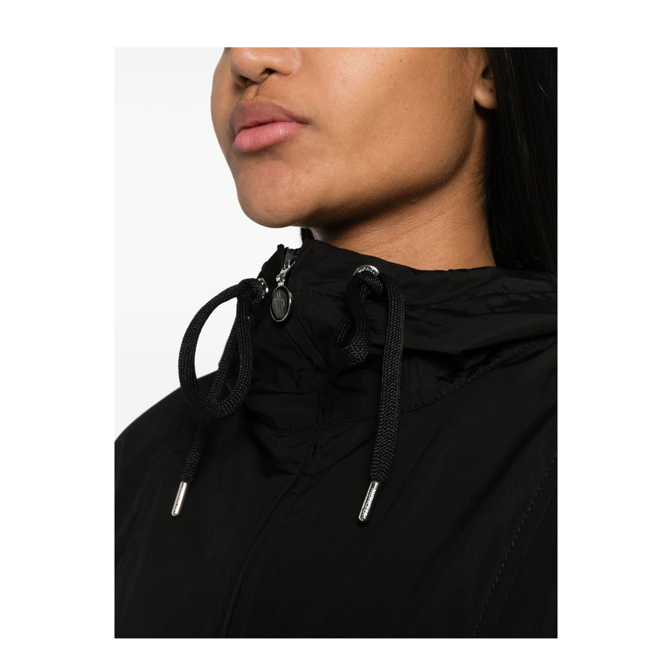 Laerte Cotton Blend Long Jacket Black