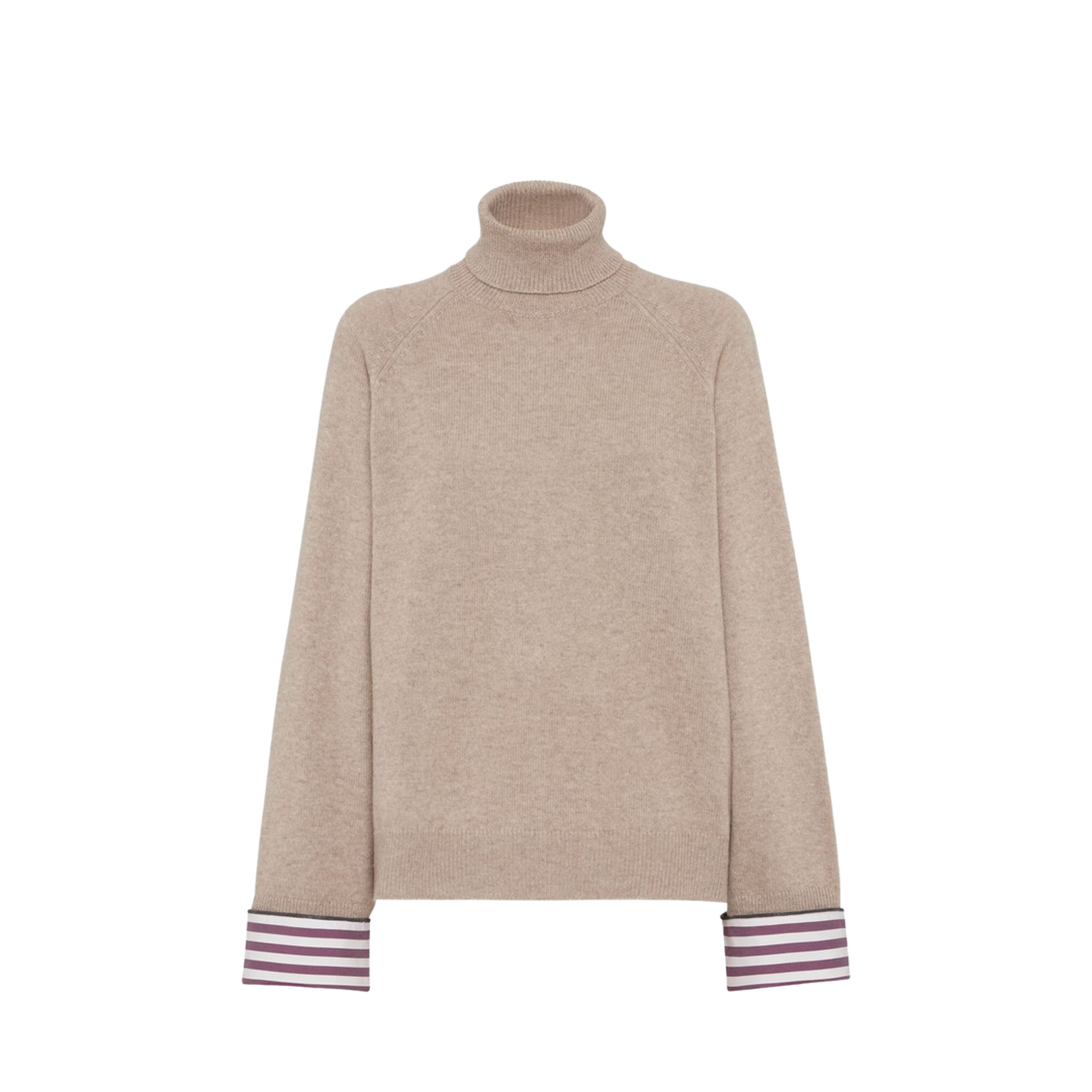 Light Brown Cashmere Turtle-neck