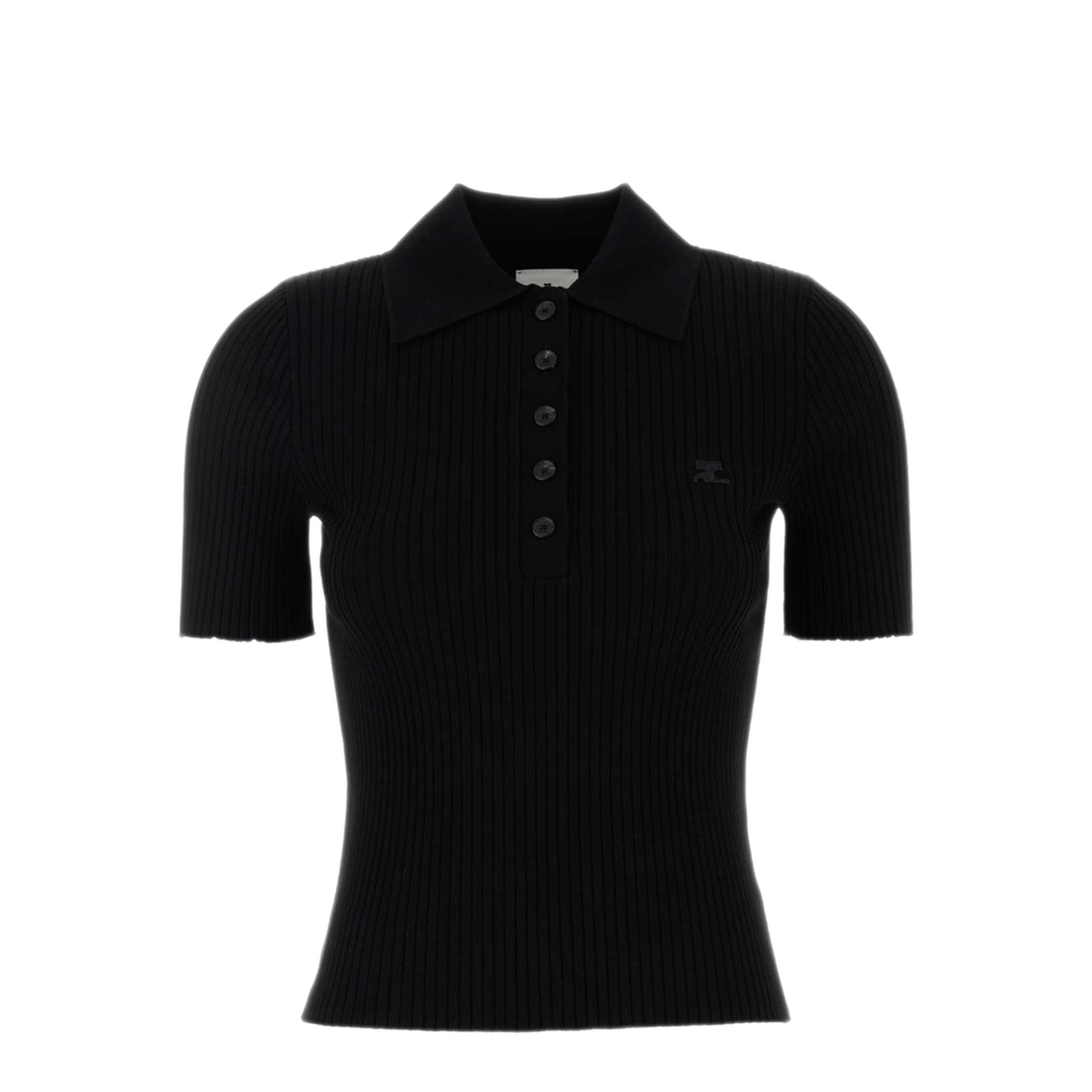 MAYFEYR - Courreges - Signature Rib Knit Polo - VESMPO029FI00019999