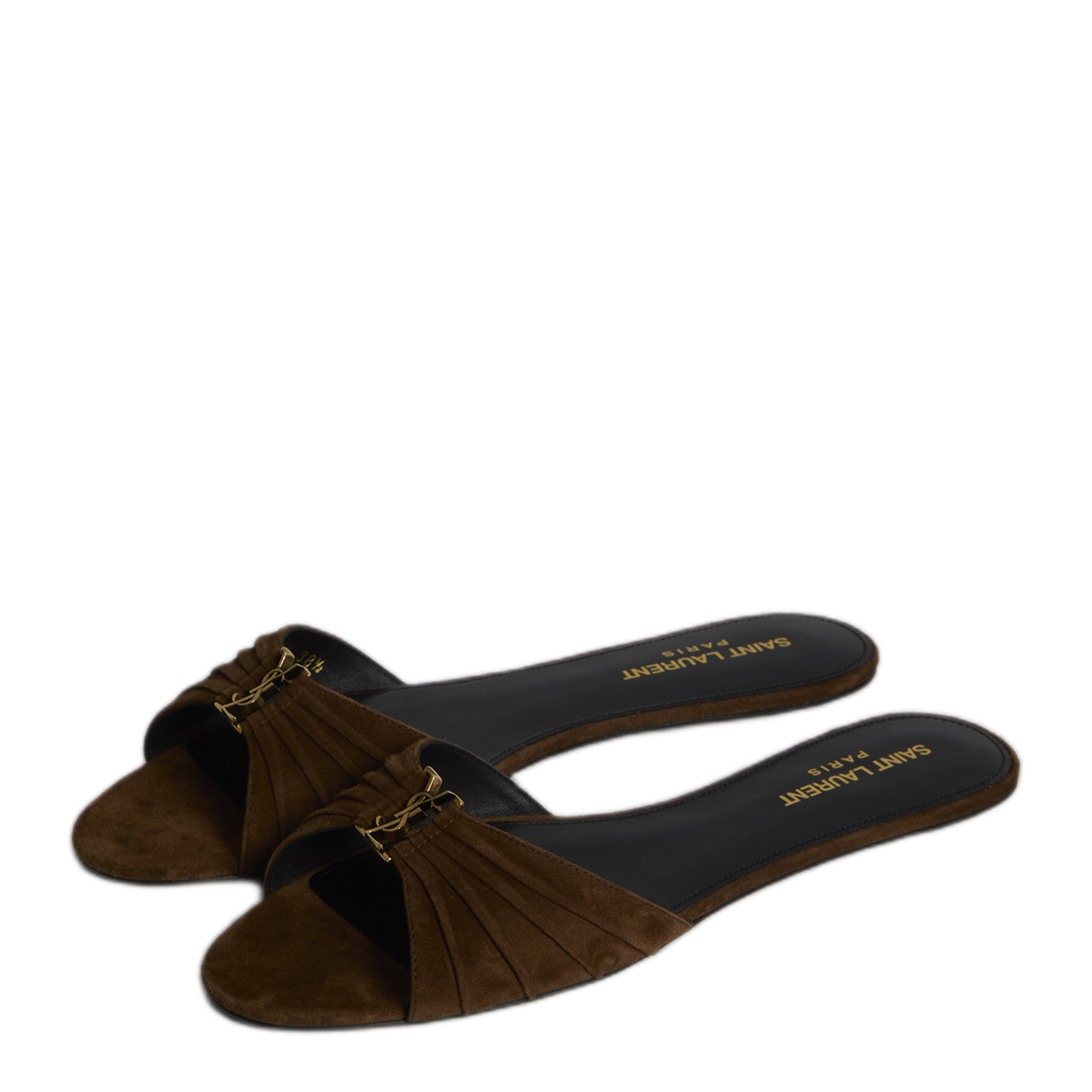MAYFEYR - Saint Laurent - Babylone Slide Sandals In Suede - 86965827D002319
