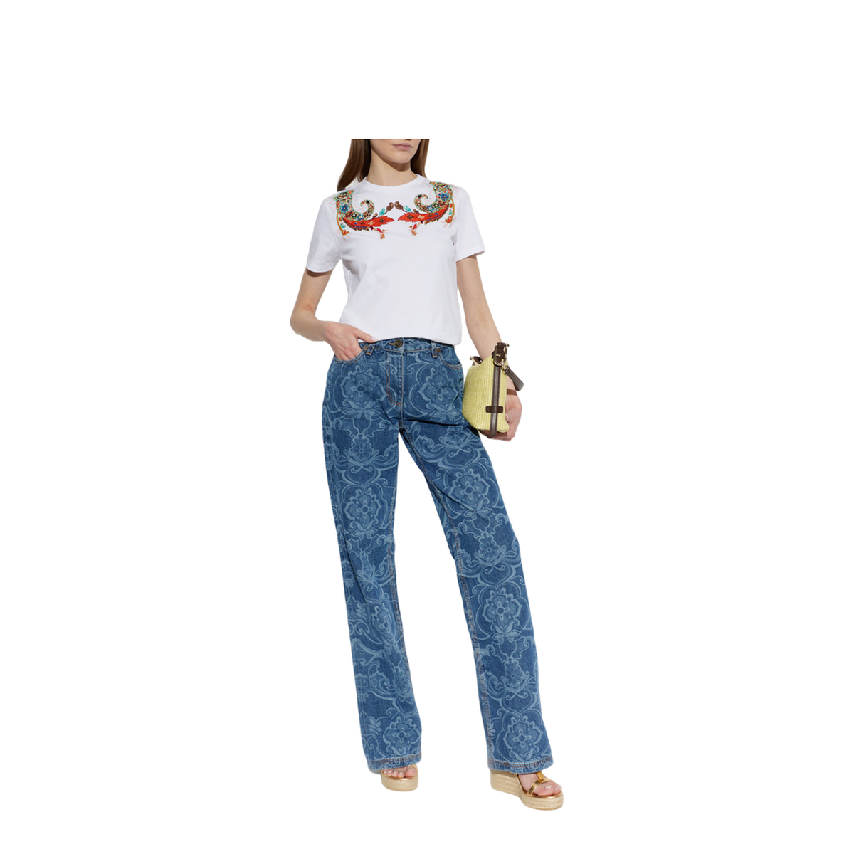 MAYFEYR - Etro - Jacquard Denim Jeans With Ornamental Pattern - WRNB0026AV11MS9880