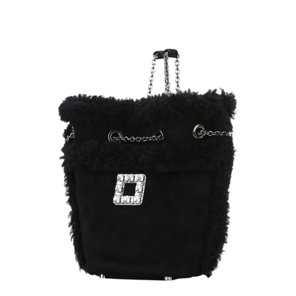 Très Backpack in Suede and Shearling