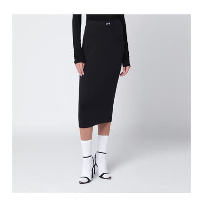 Sleek Midi Skirt Black