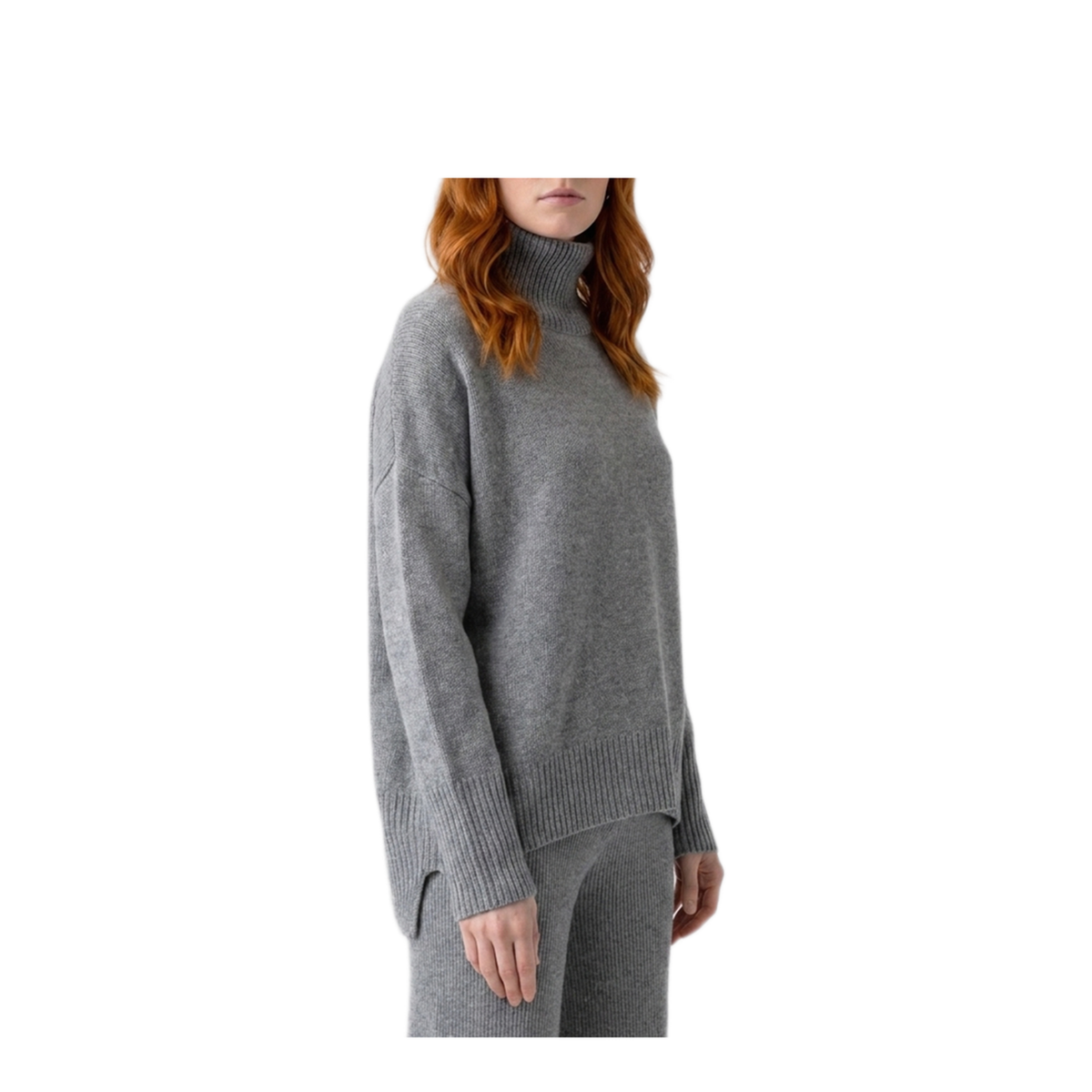 MAYFEYR - Lisa Yang - Dove Grey Turtleneck Sweater - 202113DO