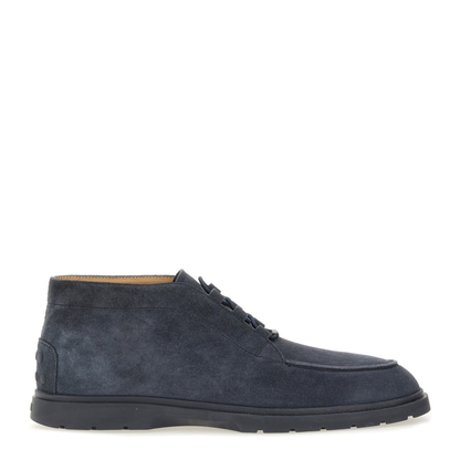 Blue Front Lace-Up Fastening Round Toe Branded Insole