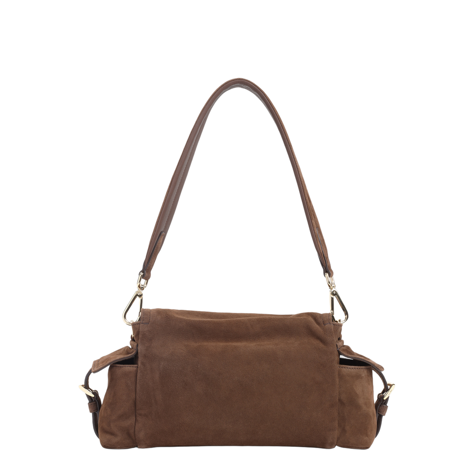 Cocoa Brown Explore Medium Suede Shoulder Bag