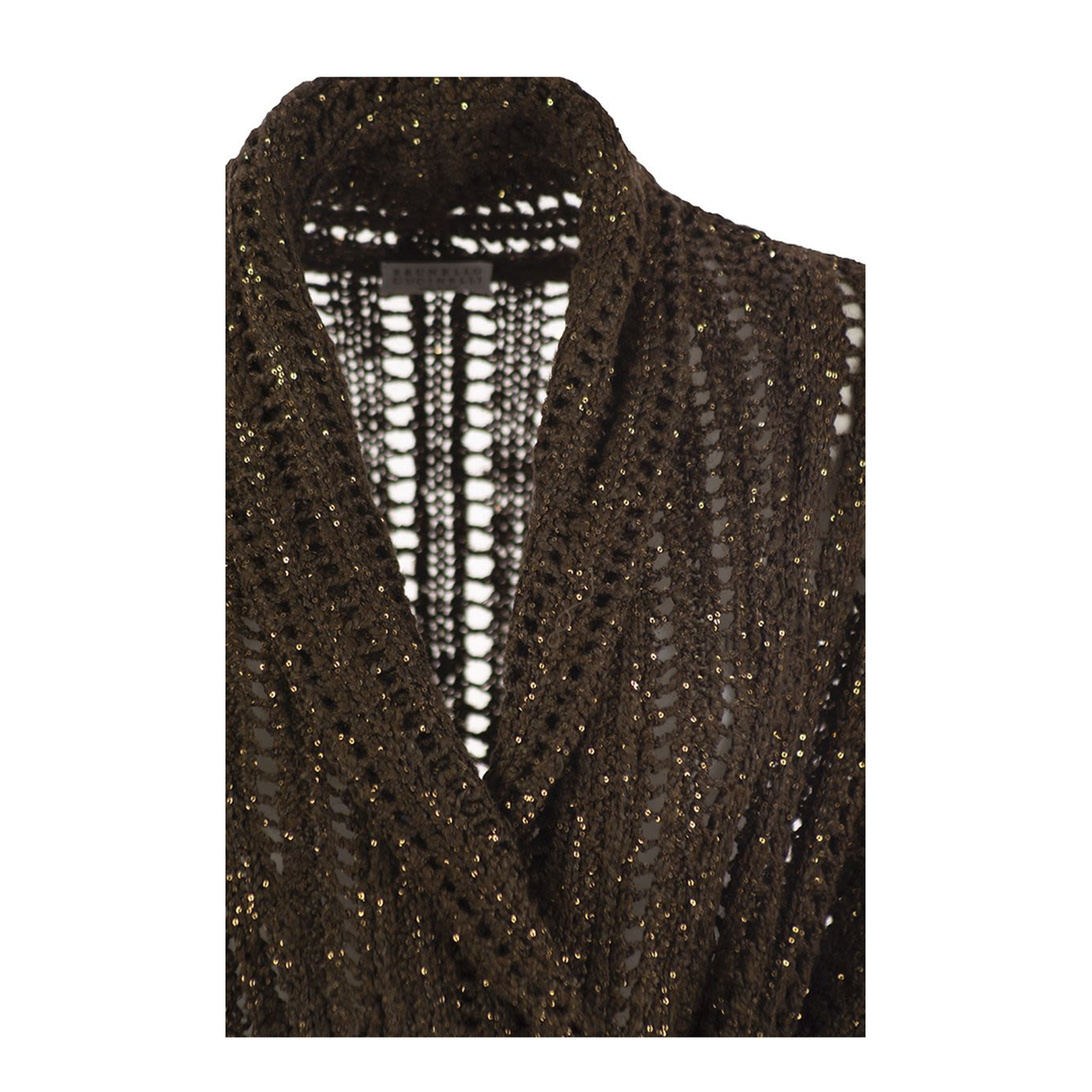 Dazzling Silk and Linen Perforated Rib Cardigan