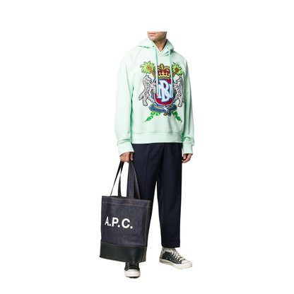 Logo Print Denim Tote