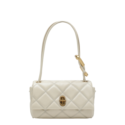 White Quilted Mini Dual Bag