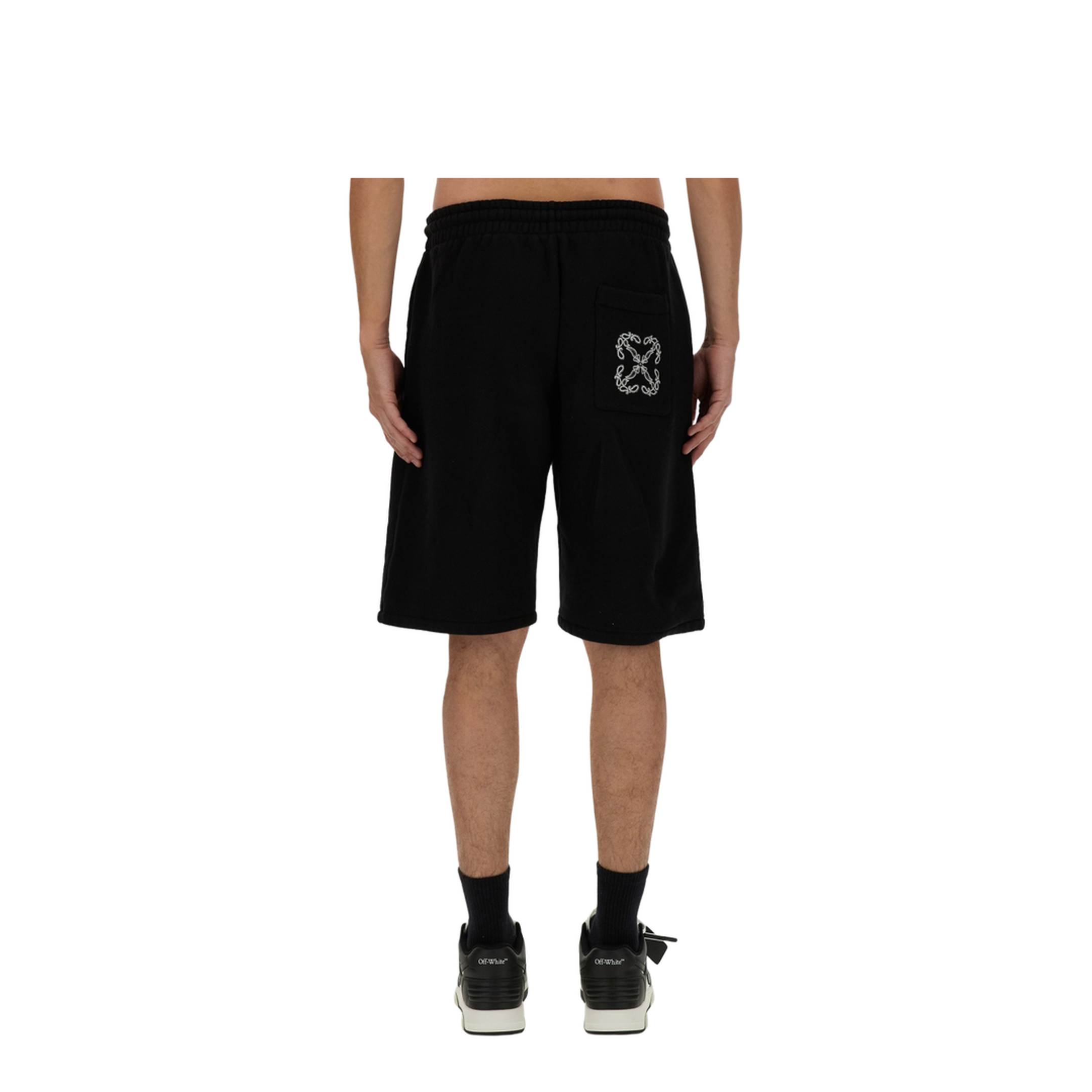 Sporty Bermuda Shorts with Embroidered Arrow