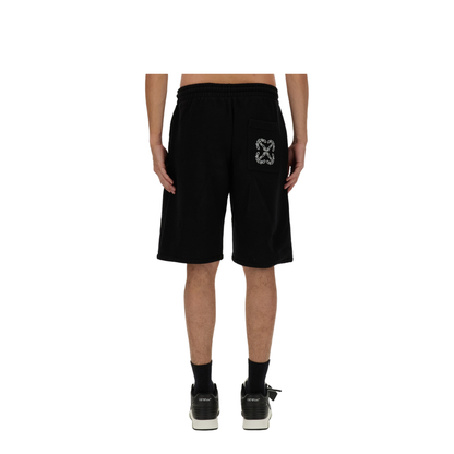 Sporty Bermuda Shorts with Embroidered Arrow