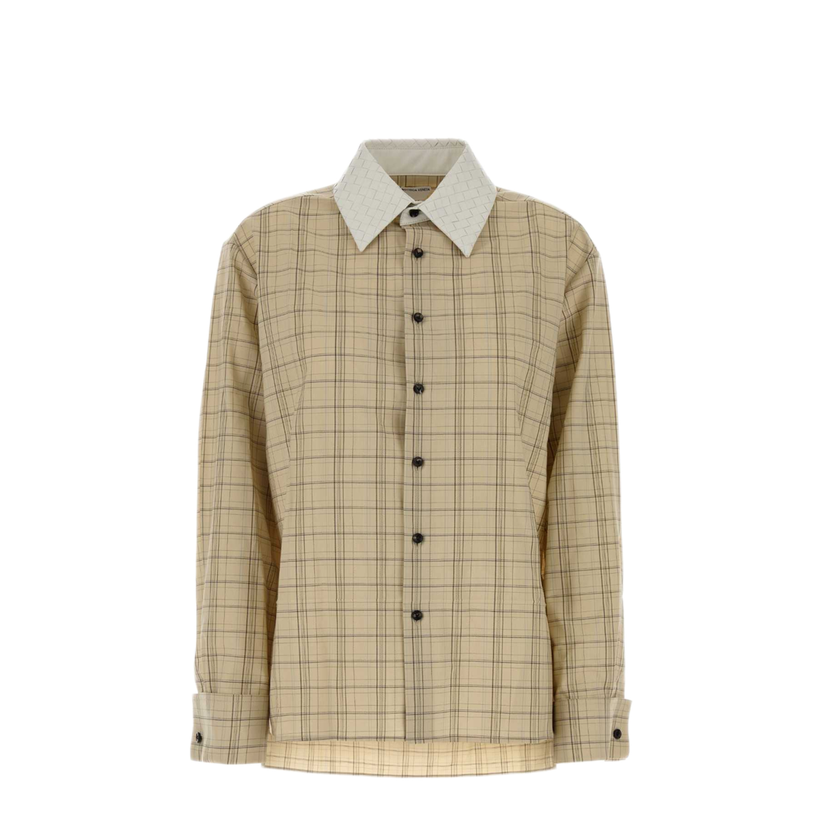 MAYFEYR - Bottega Veneta - Checked Embroidered Wool Shirt - A002QUV6NS02586
