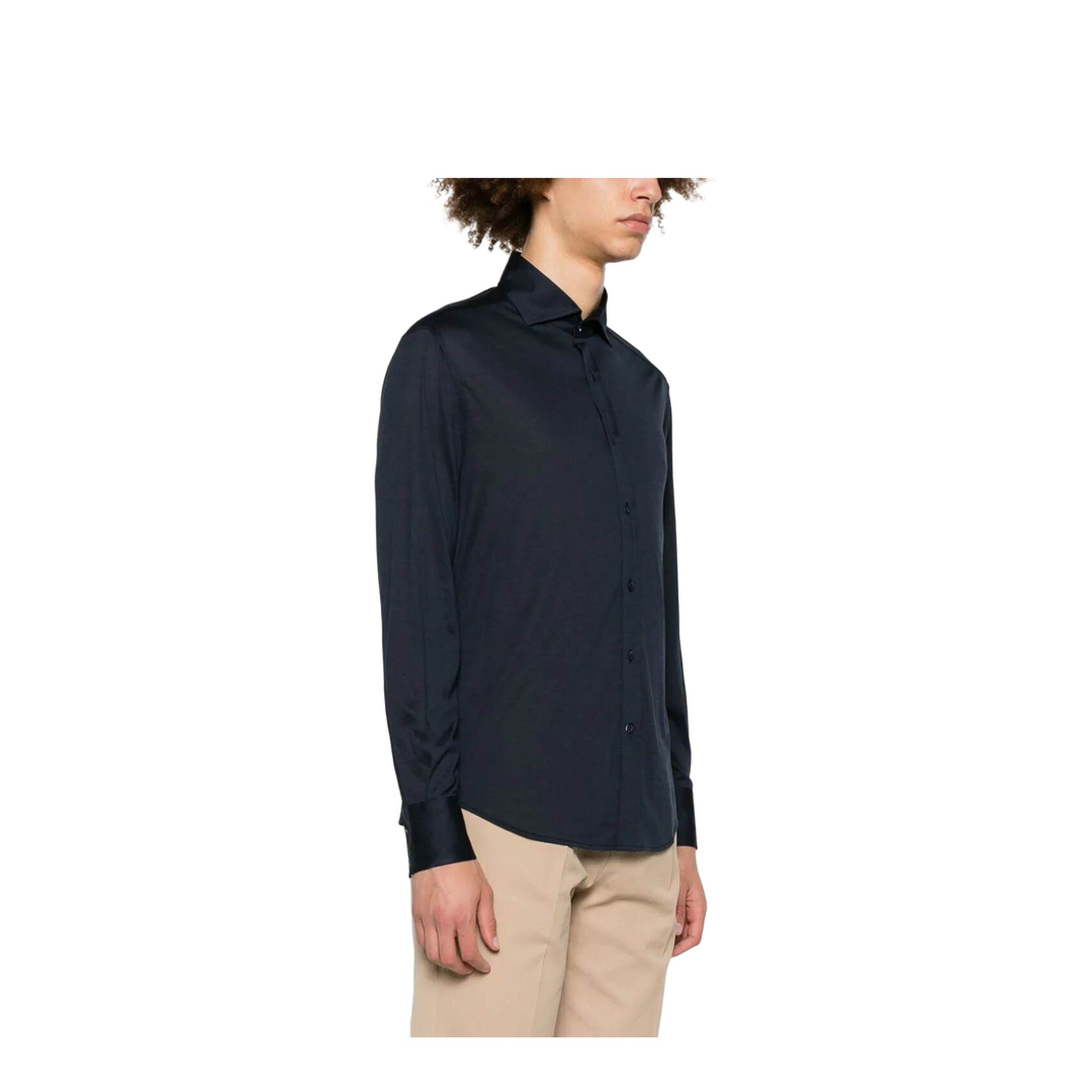 Men Camicia Di T-shirt Black