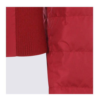 Cropped Down Jacket - Berry Red