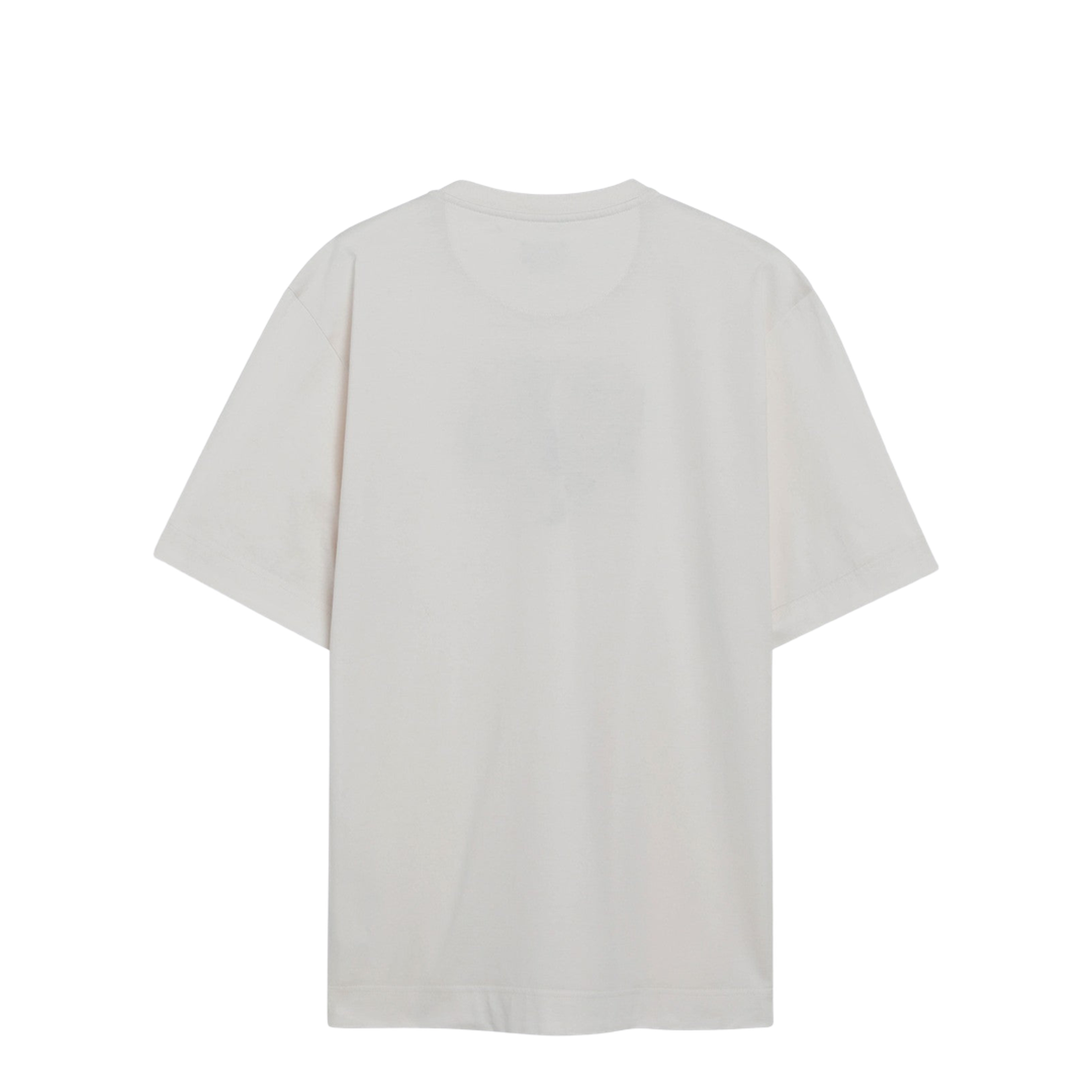 White Cotton T-Shirt with Logo Print