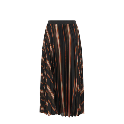 Horizontal Stripe Print Skirt