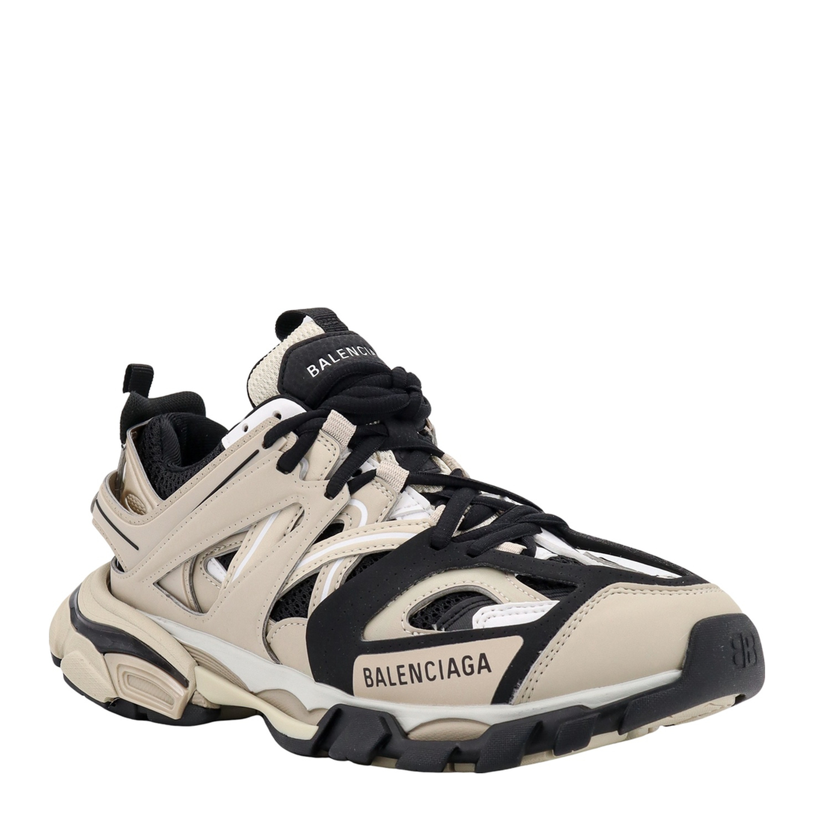 Track Sneakers in Beige/Black