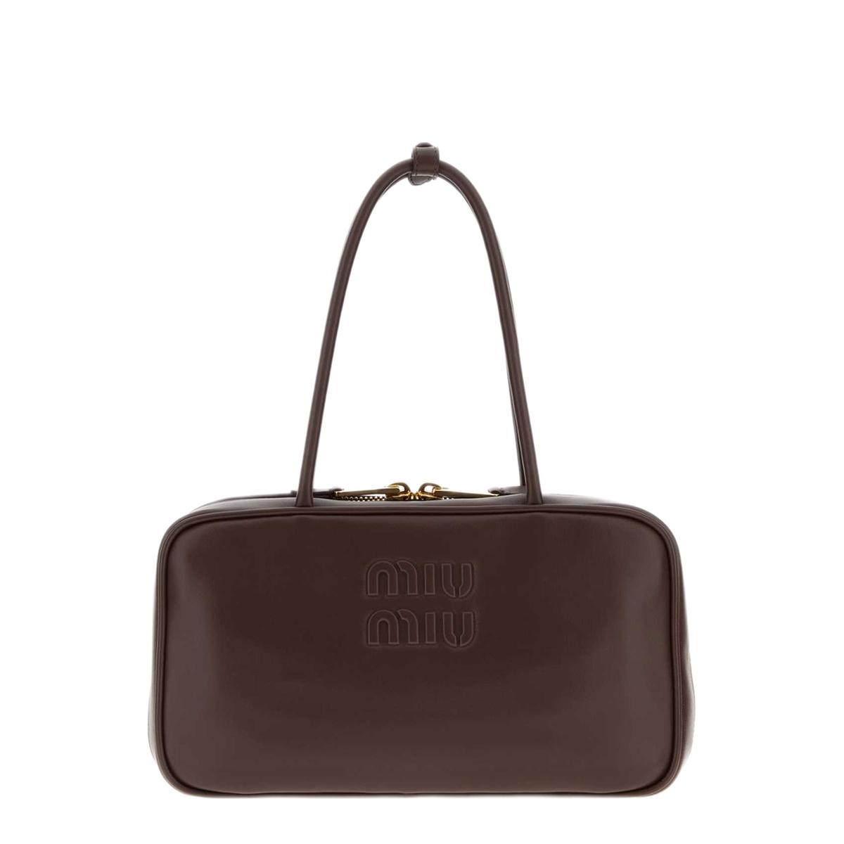 MAYFEYR - Miu Miu - Dark Brown Leather Shoulder Bag - 5BB1722CRWF0NBL