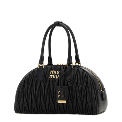 MAYFEYR - Miu Miu - Arcadie Handbag Black Leather - 5BB197AN88F0002