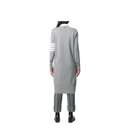 MAYFEYR - Thom Browne - Milano Stitch Long V Neck Cardigan In Fine Merino Wool - FKC289A00014055