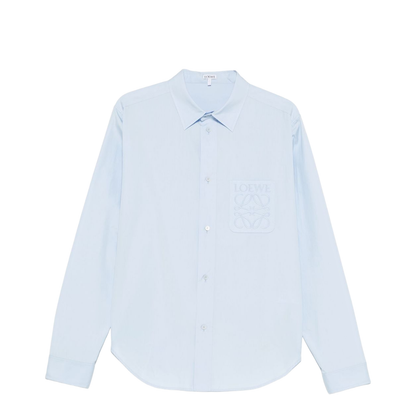 Shirt in Cotton Blue