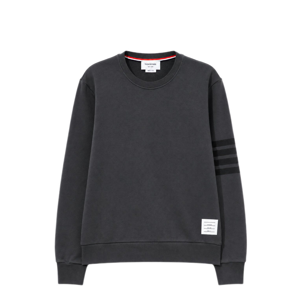 4 Bar Cotton Crewneck Sweatshirt