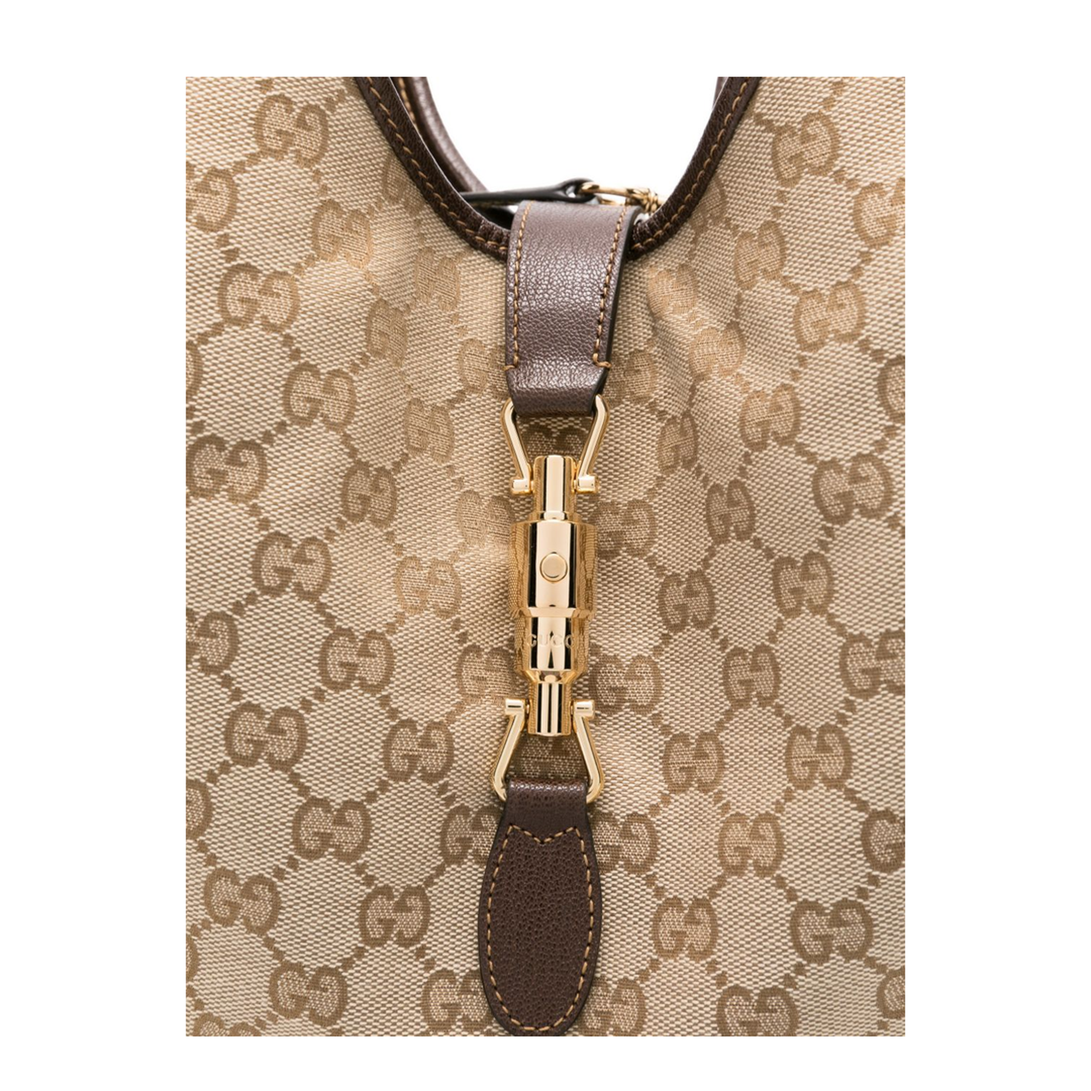 Mercato Medium GG Canvas Tote Bag - Sand & Dark Brown