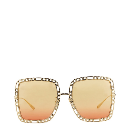 Rectangular Sunglasses - Gold