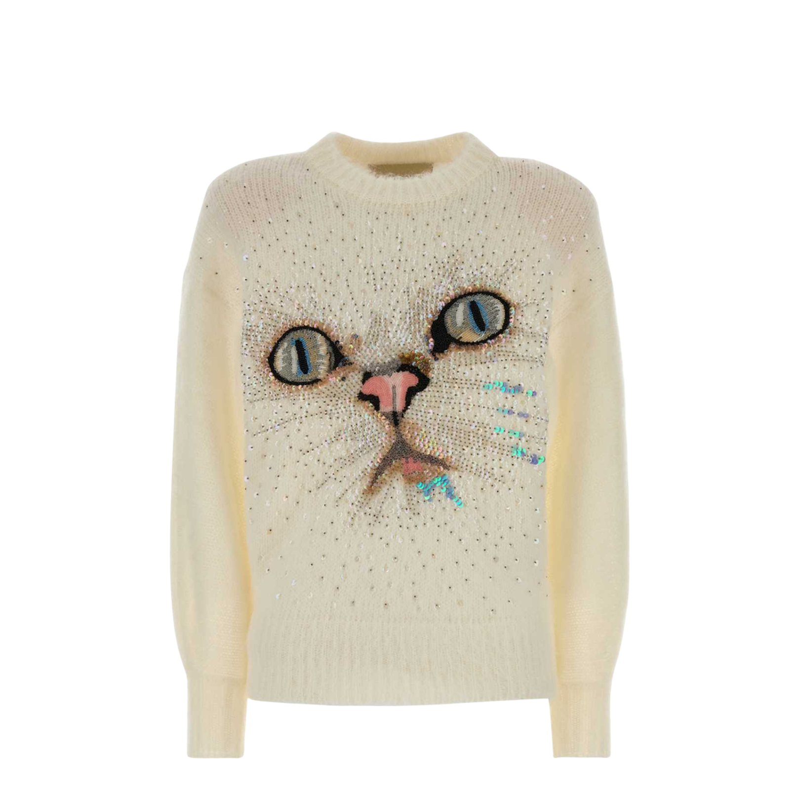 Ivory Mohair Blend Sweater