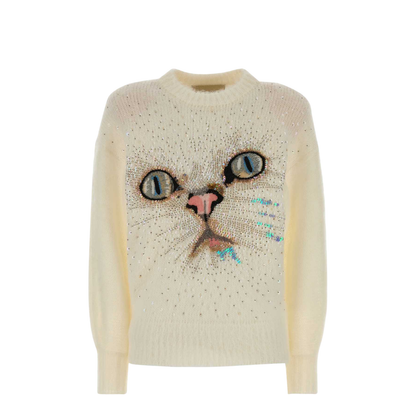 Ivory Mohair Blend Sweater