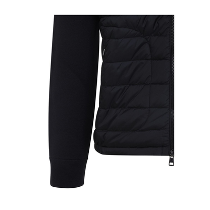 Black Padded Zip-Up Cardigan