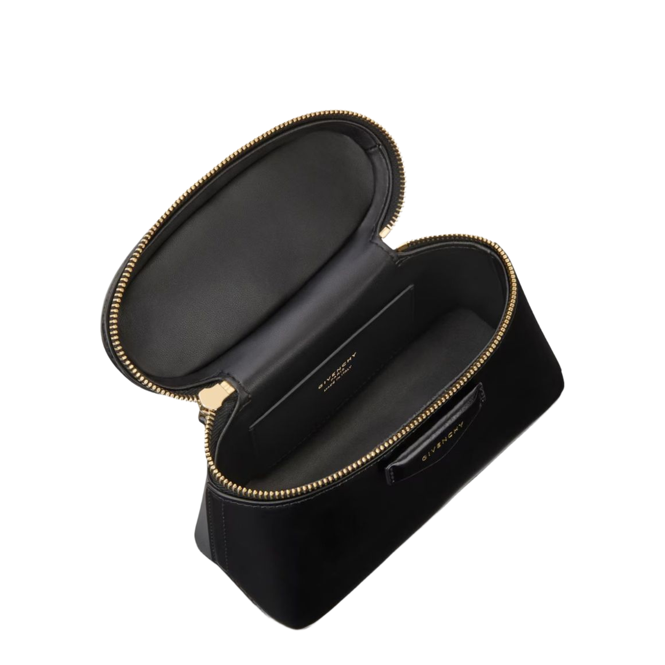 Antigona Calfskin Vanity Bag in Box Leather with Chain - Black