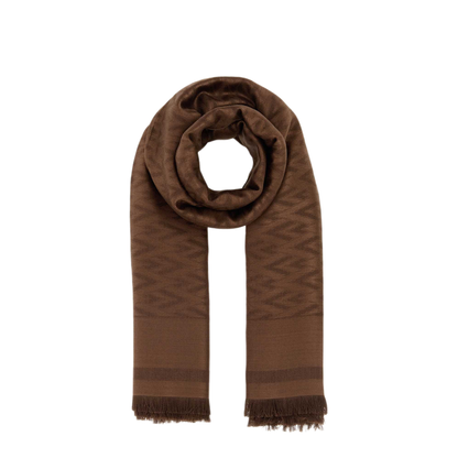 MAYFEYR - Valentino - Brown Silk Blend V Scarf - 9W2EB104HKS0K1