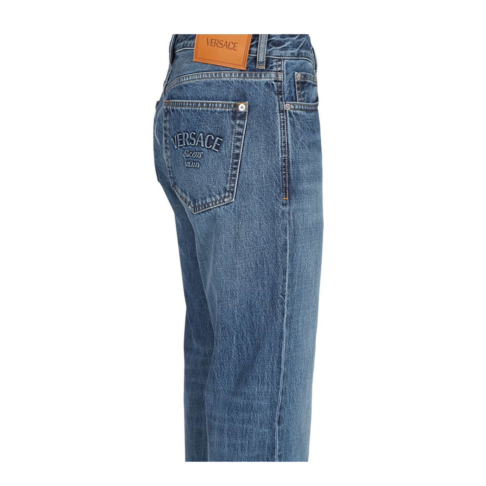 Stone Washed Jeans - Blue