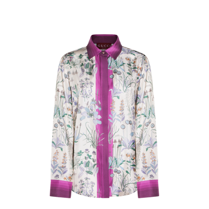 Printed Silk Twill Shirt