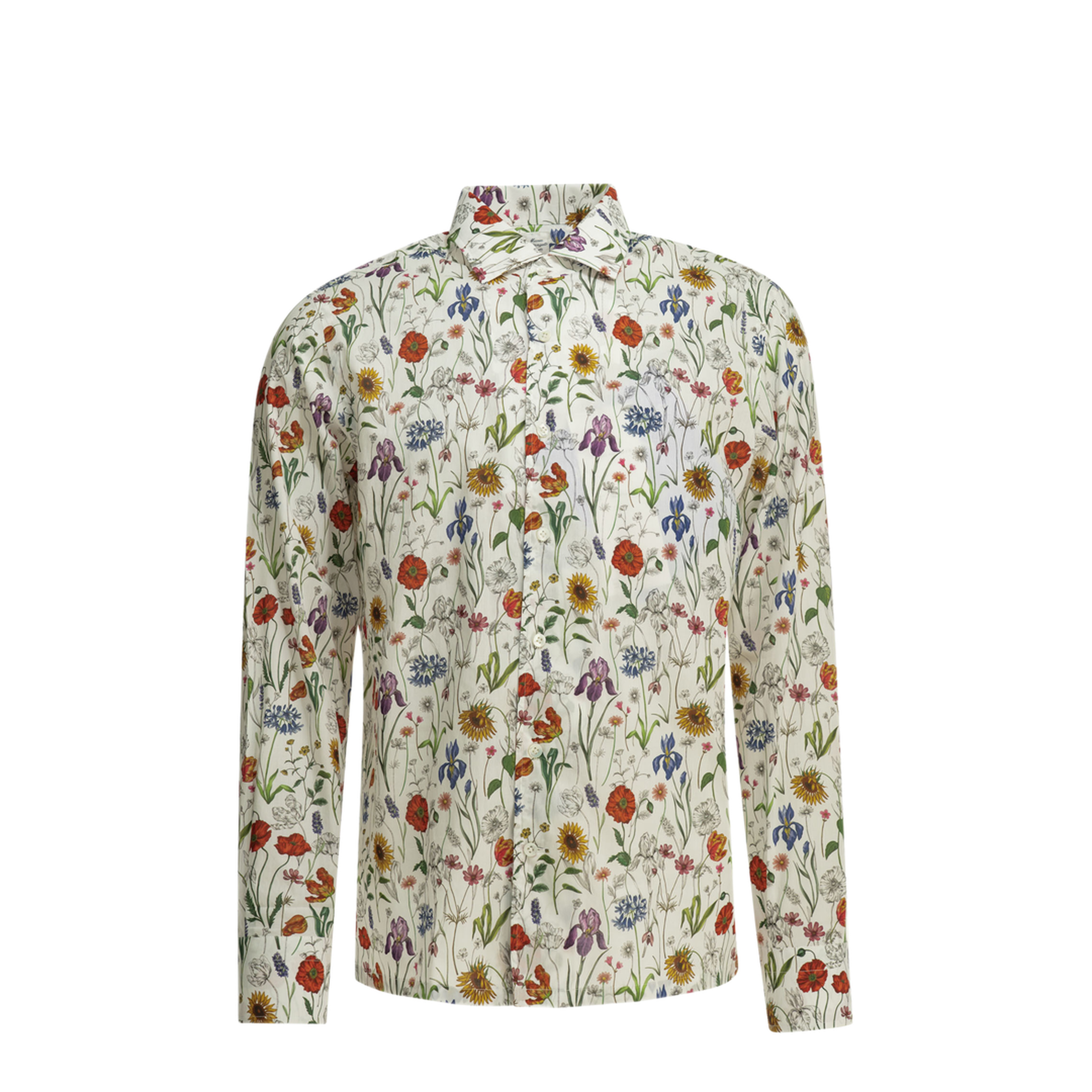 MAYFEYR -  - Casual Floral Shirt - WQB013S261WHRDPRPLBLU
