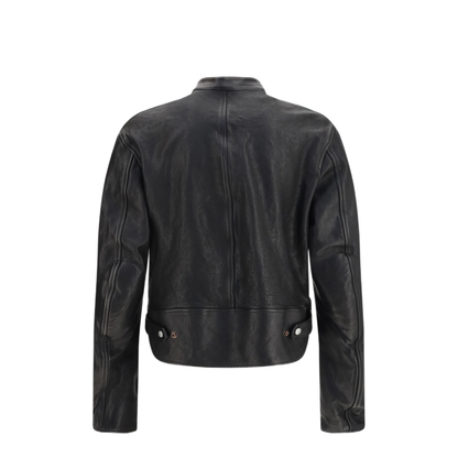 MAYFEYR - Gucci - Buffalo Leather Bomber With Web Trim - 865374XNBC4