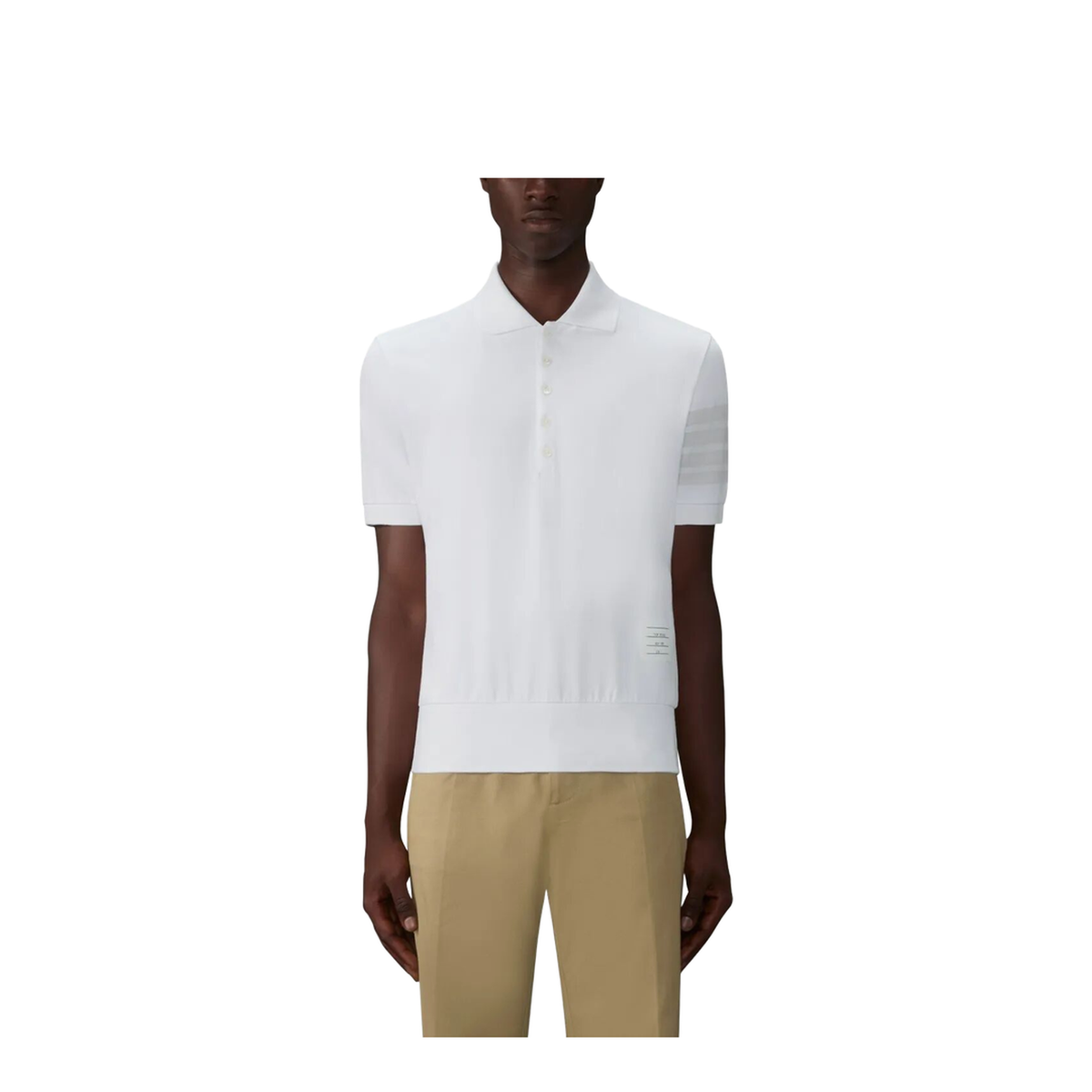 MAYFEYR - Thom Browne - Ottoman 4-Bar Top Polo - MJP236AJ0253100