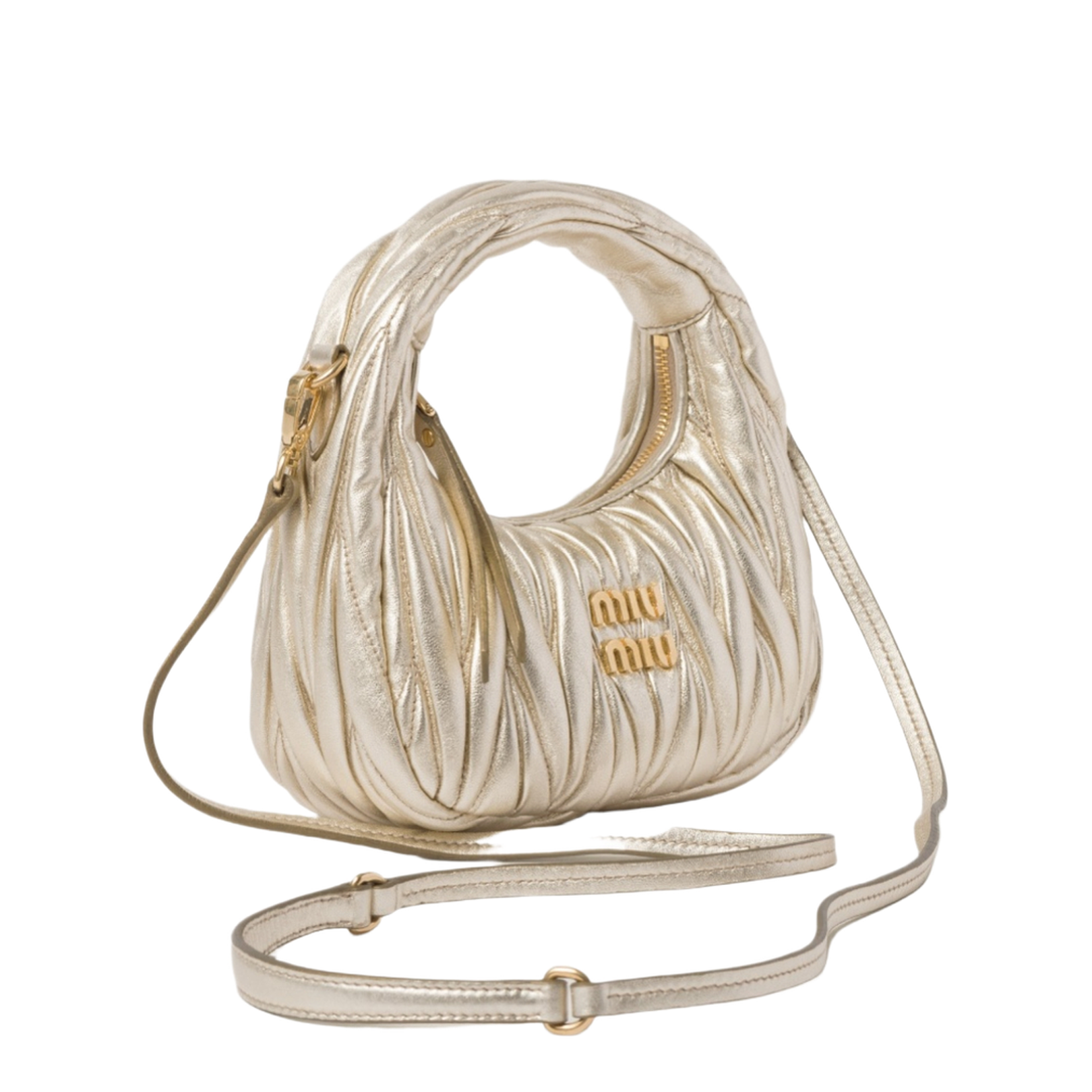 Wander Matelassé Nappa Leather Hobo Mini-Bag