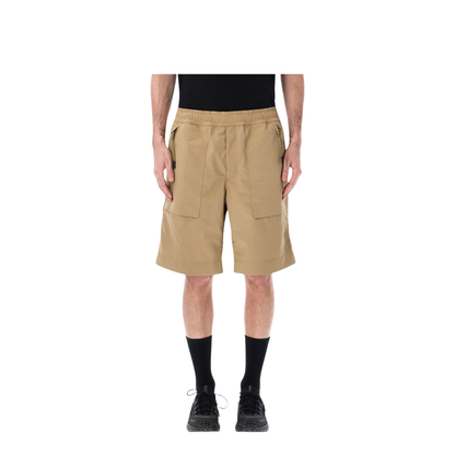 Beige Technical Froissé Bermuda Shorts