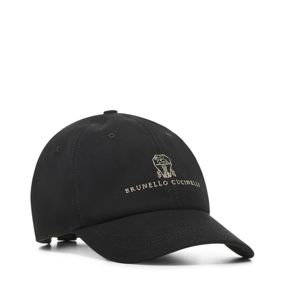 Embroidered Logo Baseball Cap Black