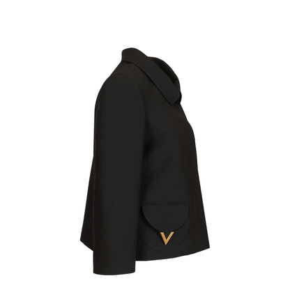 Solid Crepe Couture Jacket