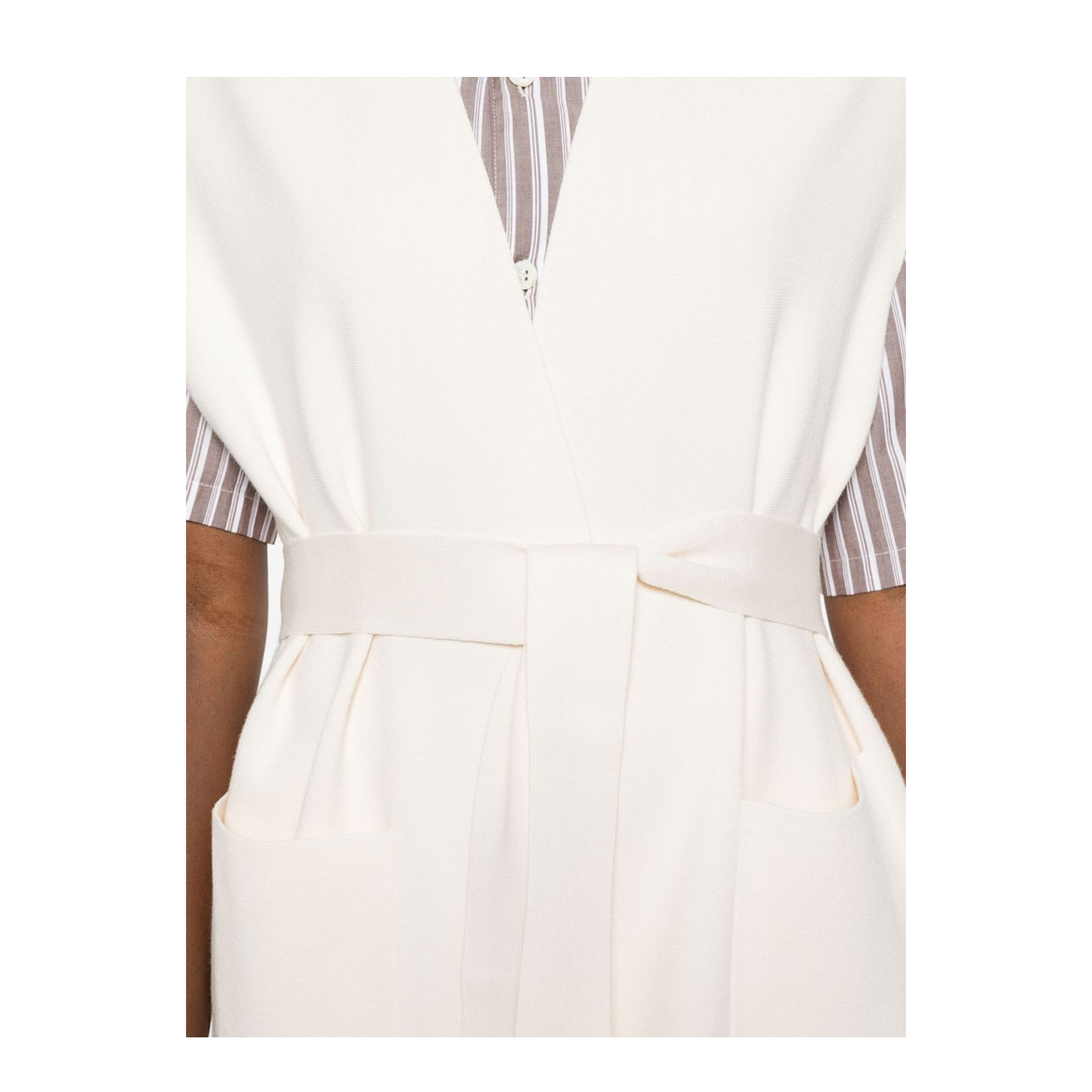 Belted Long Vest