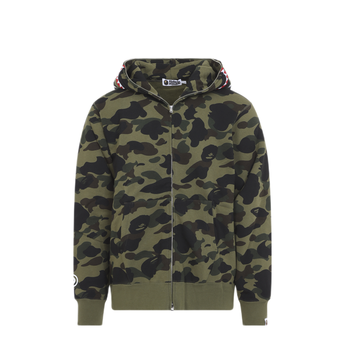 MAYFEYR - A Bathing Ape - 1St Camo Shark Full Zip Hoodie - 001ZPM801012MGREEN